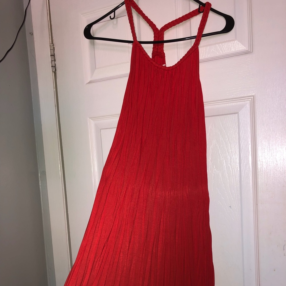 Red beach dress